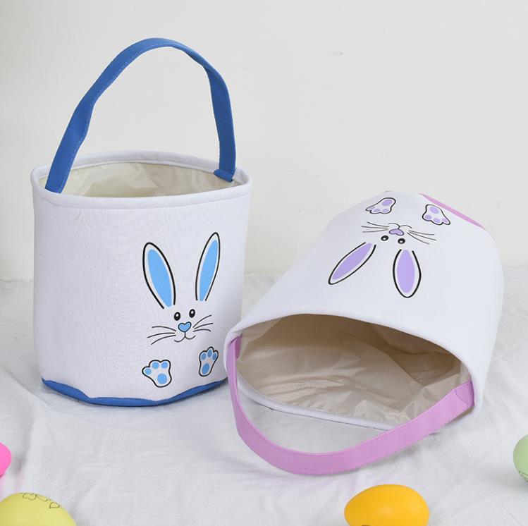 Seau de lapin de pâques, panier à oreilles de lapin de dessin animé, sac fourre-tout à déjeuner, motif de visage d'animal, cadeau de Festival pour enfants SN592