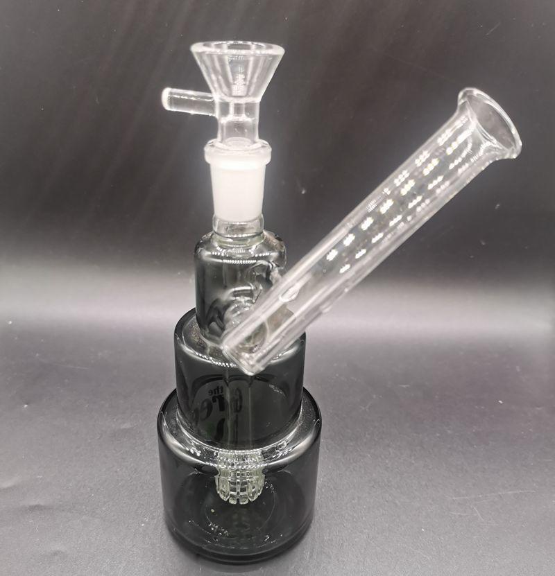 Mini 6,5 inch Hitman Glass Water Bong Hookahs met kommen vrouwelijke 14 mm cake vorm dab rig voor roken