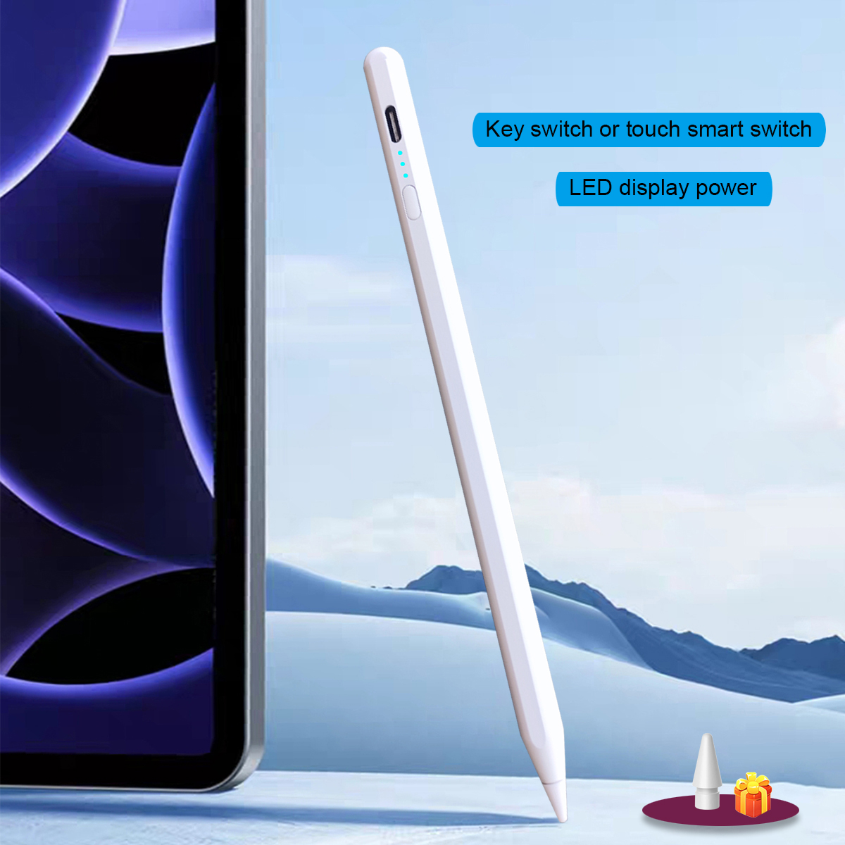 För Apple iPad Pencil 2 Stylus Touch Pen Pencils iPad Pro 7th 8th Generation Mini 5 6 Air 3 4 5 10.9 Palmavstötning