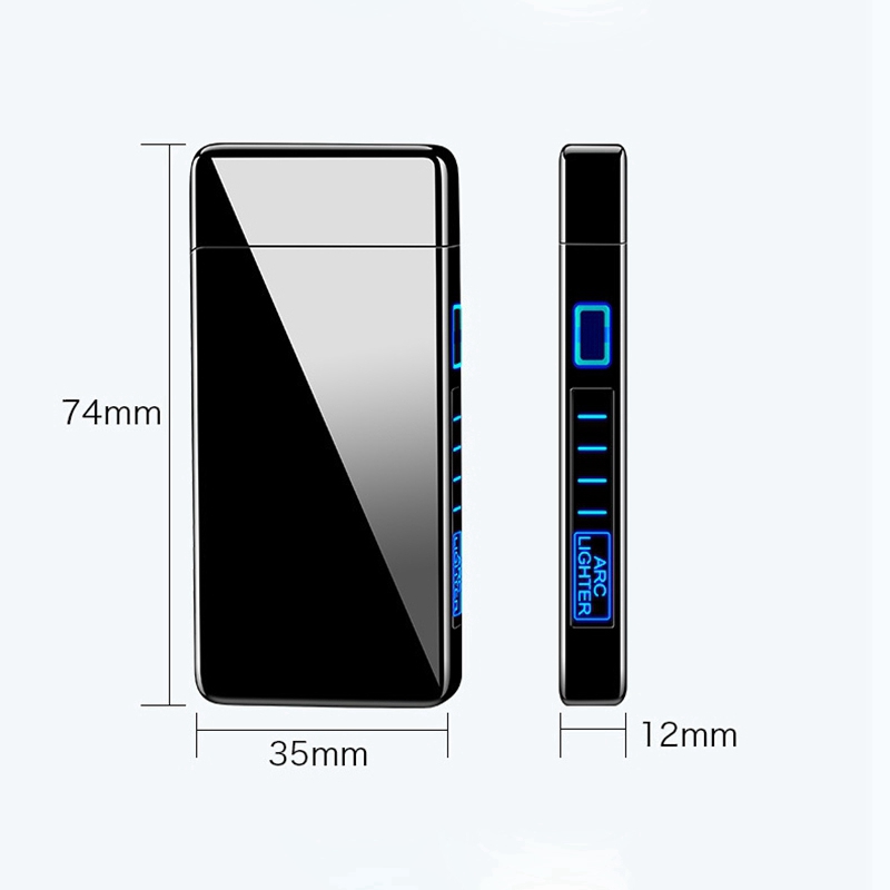 USBカラフルな防風環式充電ダブルアーク軽量ポータブル革新的なデザインハーブタバコタバコ喫煙パイプホルダーDHLのLEDライト