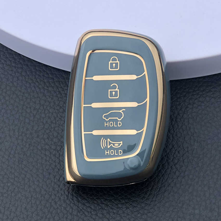 New TPU Car Key Cover for Hyundai Tucson Santa Fe Rena Sonata Elantra Creta Ix35 Ix45 I10 I30 I40 3 4 Button Premium Key Case2633