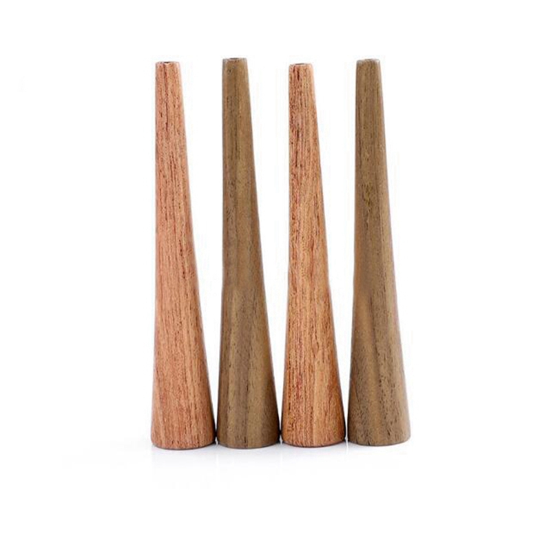 Fumando canos de madeira natural Filtro de tabaco seco Filtro de pr￩ -coletor Rolando cigarro Tubo port￡til Design inovador de madeira Pipes manuais
