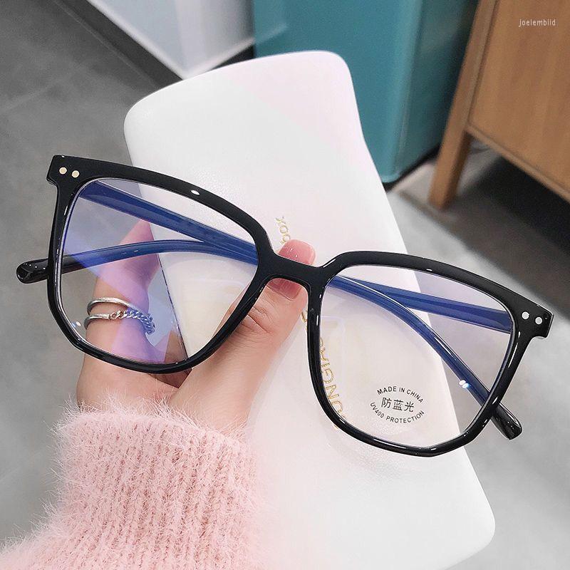 Solglasögon qutzzmnd retro Men's Women Big Frame Anti Blue Light Reading Glasses Fashion Optical Myopia Blocking Eyewear 2023243H