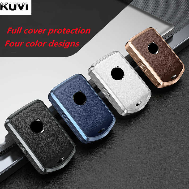 Alloy Leather Car Key Case Cover Shell Fob For Volvo XC40 XC60 S90 XC90 V90 T5 T6 T8 Auto Accessories