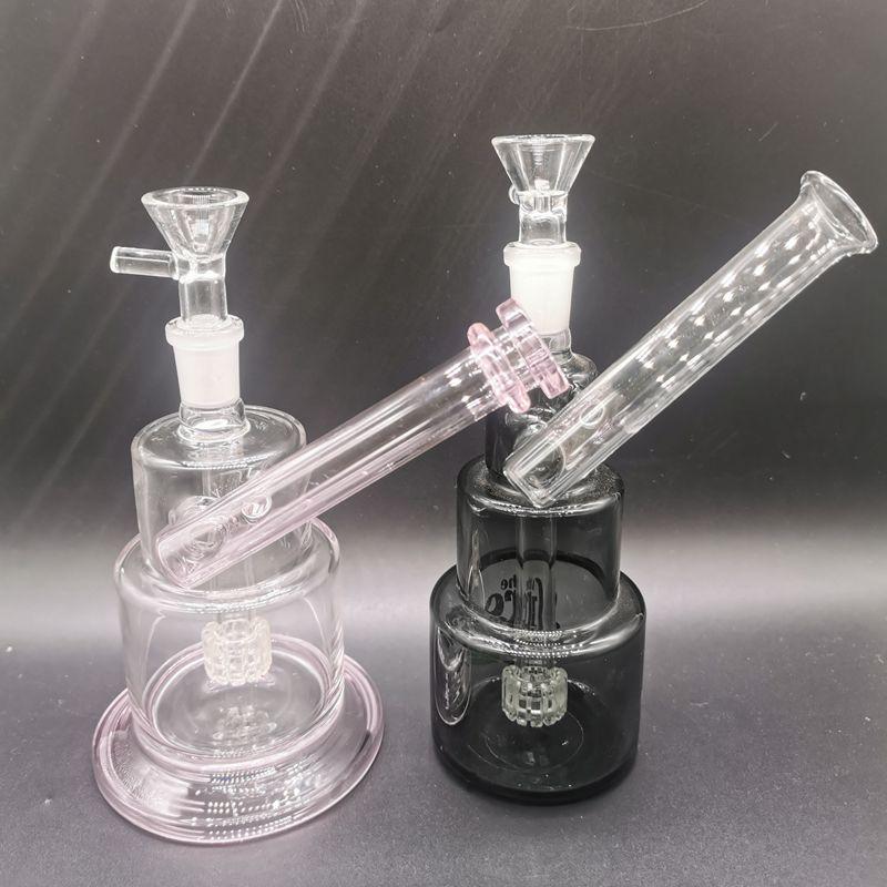 Mini narghilè Hitman in vetro da 6,5 pollici Bong ad acqua con ciotole Femmina da 14 mm a forma di torta Dab Rig fumatori