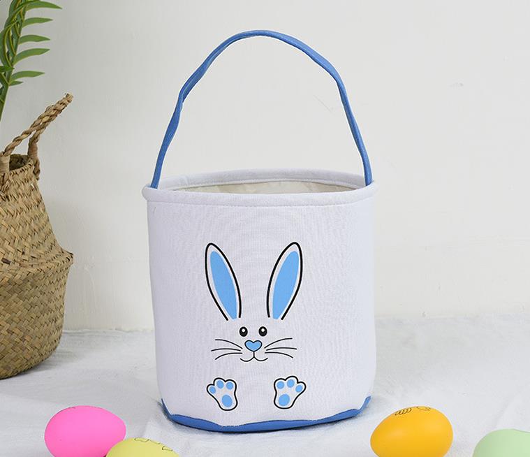 Seau de lapin de pâques, panier à oreilles de lapin de dessin animé, sac fourre-tout à déjeuner, motif de visage d'animal, cadeau de Festival pour enfants SN592