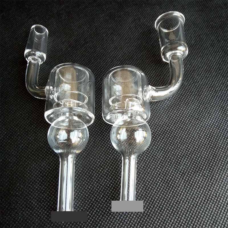 Set XXL Quartz Thermal Banger Bubble Smoking Pipes Med carb cap 10/14/18mm Dubbla Tube Nails Tips P För vattenpipor glas Vattenpong