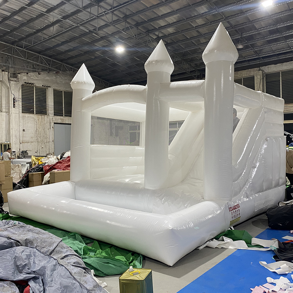 Commercia Inflatable Bounce House3 in 1 Bouncer Castles PVC Wedding Bouncy Jumping Castle Jumper with Slide Ball Pit for Kids free ship to your door