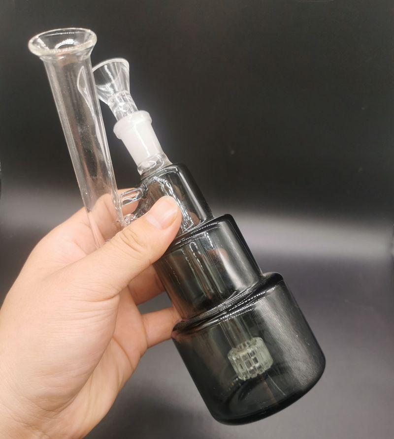 Mini 6,5 pouces Hitman verre eau bang narguilé avec bols femelle 14mm forme de gâteau Dab Rig pour fumer