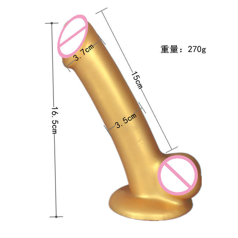 Skönhetsartiklar Ny metallisk flytande silikonsimulering Dildos bakgård mjuk anal plugg för män och kvinnor vuxna sexiga leksaker