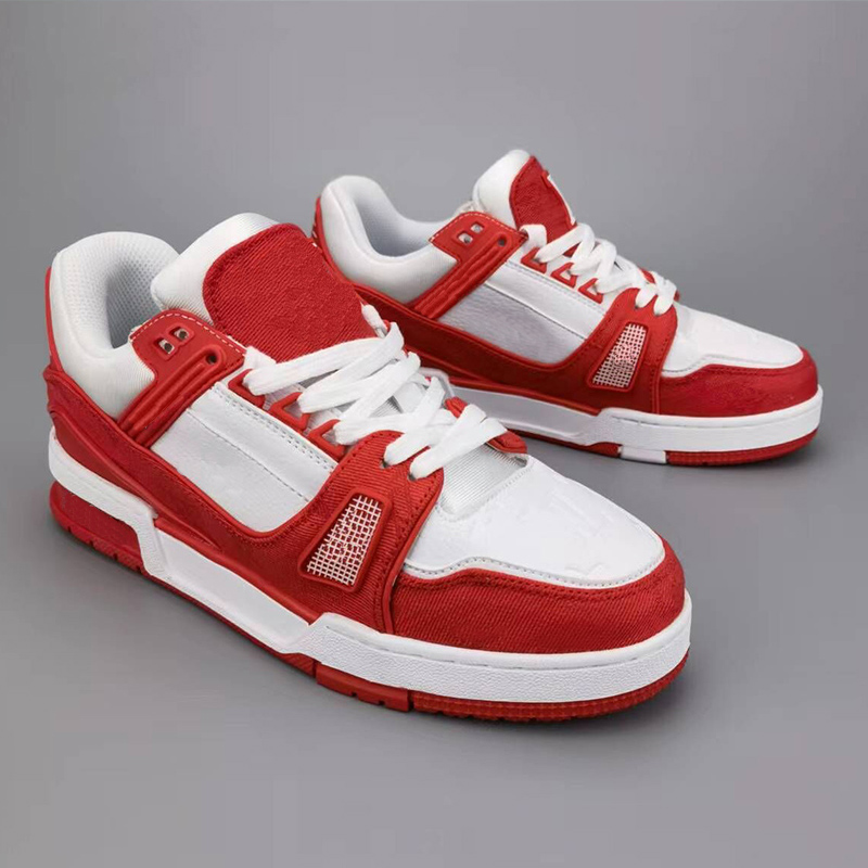 2024 Designer Sneaker Virgil Trainers Chaussures décontractées Couile Abloh Abloh blanc vert rouge Lettre de superposition de plate-forme basse baskets EUR 36-45