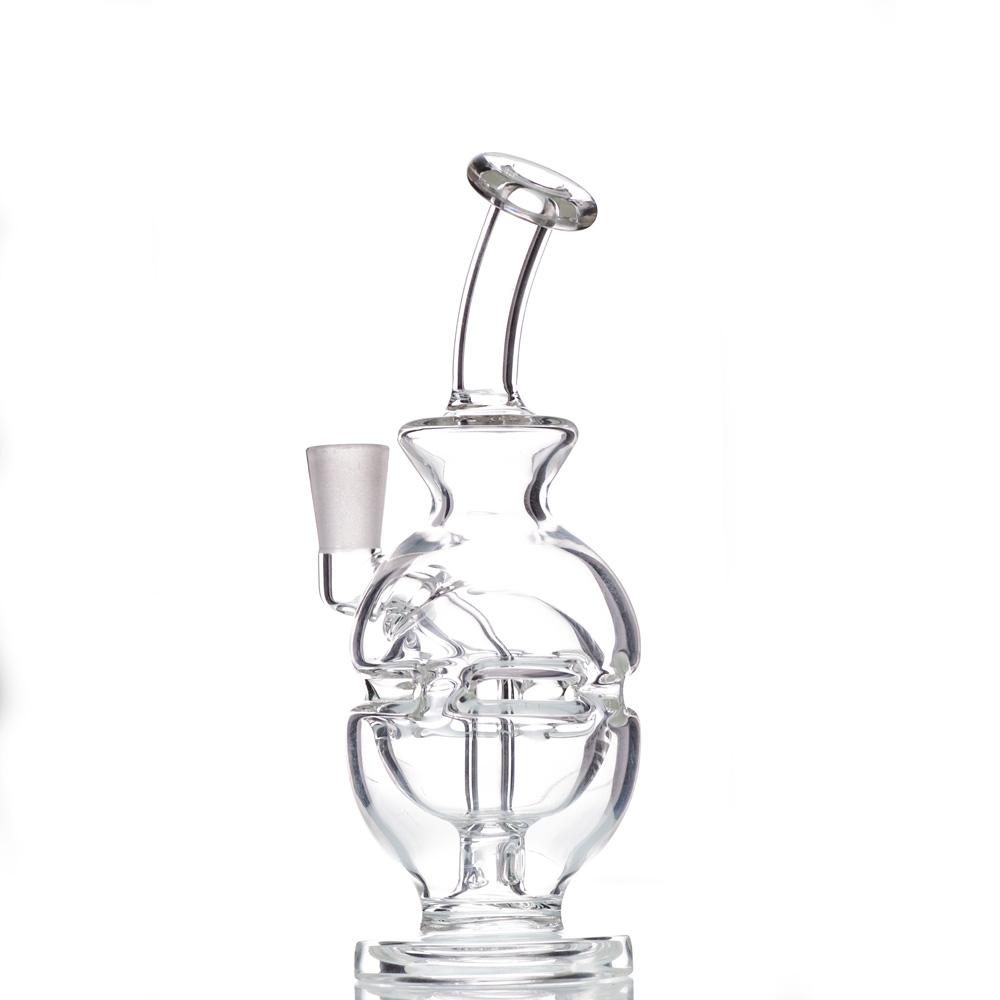 5.8 inch Small Glass Water Bongs for Hookahs Clear Fab Egg Mini Dab Rigs Beaker 10mm Female Joint