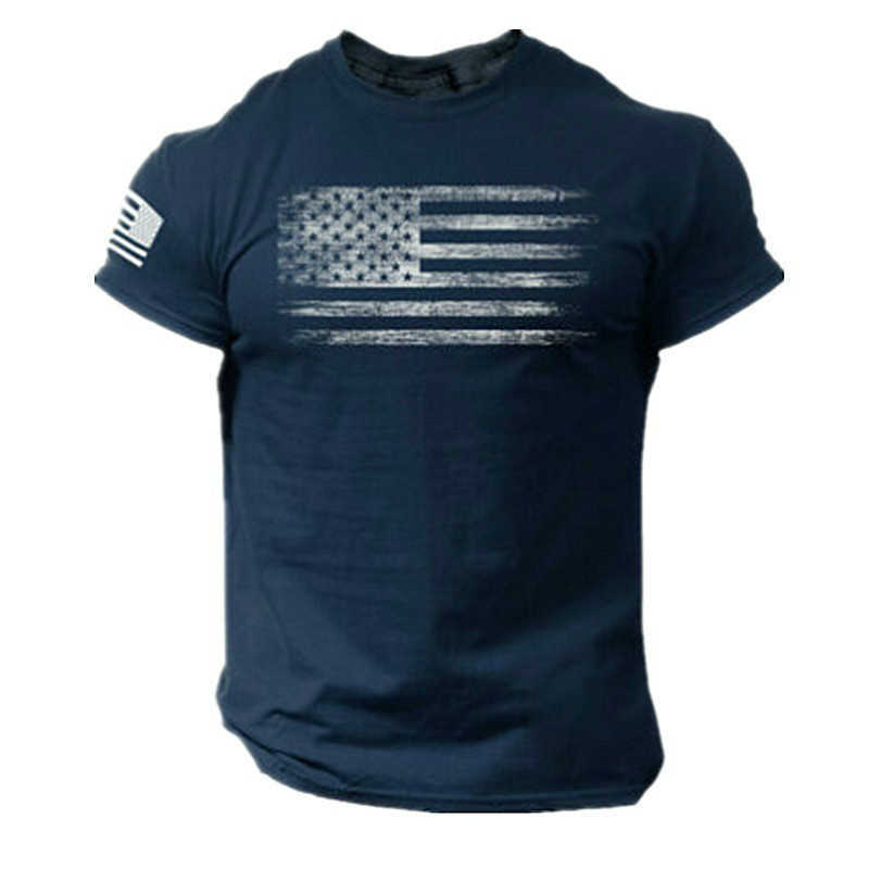 Therts للرجال 2022 جندي قصير الأكمام T Shirt Summer Summer Discale Quick Dry Star Stripes Training Sports Plus t230103