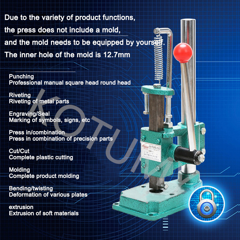 Kleine verwerkingsmachines Precisiehandleiding Druk op Ponsmachine Hand Beer Puncher JM-16 Tools