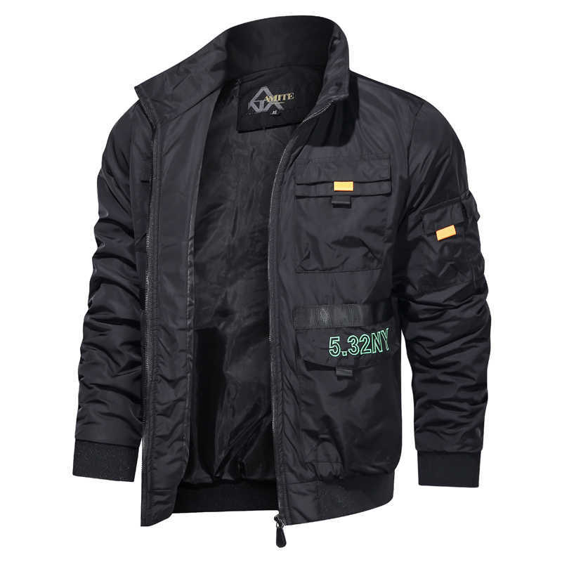 Vestes extérieures Hoodies LETTRE DE LETTRE DE LA VESTS TACTIQUES Men de coton Zipper Bomber Vestes militaires masculines Nouveaux coulisses de vent en plein air Mans de vol 10104