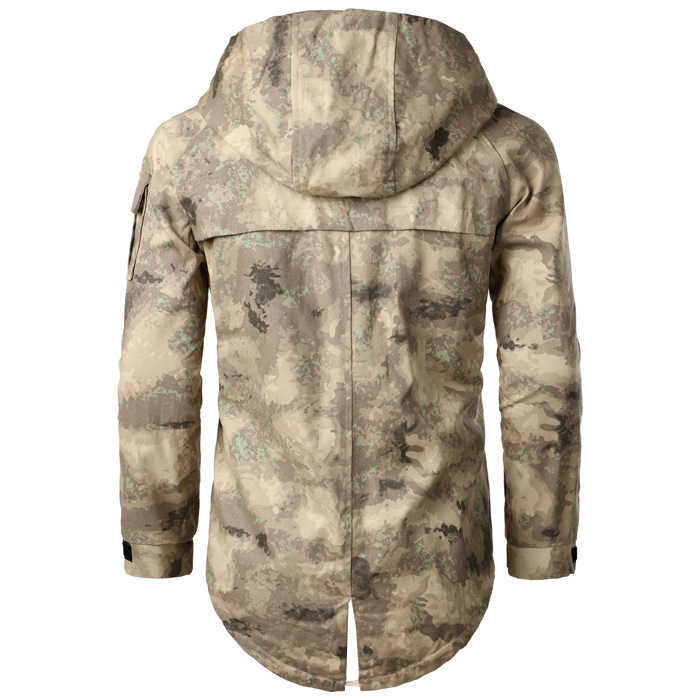 Utomhusjackor hoodies kamouflage taktisk jacka män militärhaj hud mjuk skal vattentäta huva jackor utomhus camo fleece varma regnrockrockar 0104