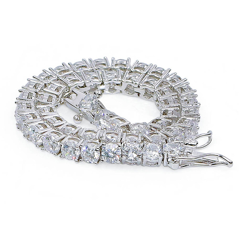 Bracelets de Tennis en diamant CZ Hip Hop, bracelet à breloques pour hommes et femmes, bijoux de Couple 4mm 5mm 6mm238d