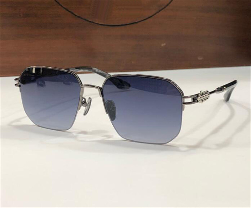 New fashion design sunglasses 8154 square metal half frame retro generous style versatile outdoor uv400 protection glasses