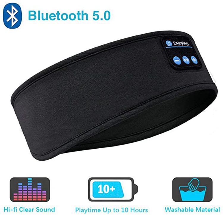 Fones de ouvido sem fio fones de ouvido fone de ouvido Bluetooth M￺sica Sports Sports Band para a cabe￧a embutida em m￡scara de olho de m￺sica para dormir