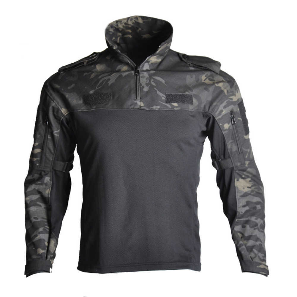 Giacche da esterno Felpe con cappuccio Traspirante Ad asciugatura rapida Abbigliamento da caccia all'aperto Uniforme militare Tattico Rana Tuta da combattimento Airsoft Camicia da cecchino 0104