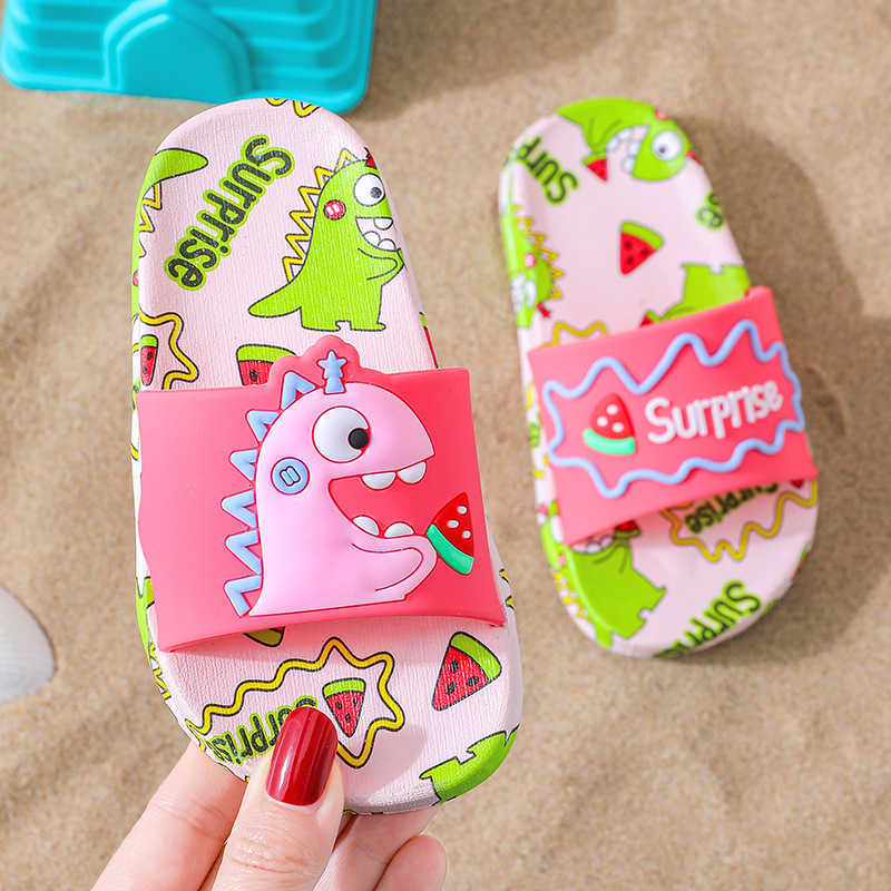 Slipper Dziecięce pantofel dla chłopca na plaży Flip Flip Flip Flip Flip Flip Buty Kappy Dzieciowe letnie buty sandały dinozaura T230302