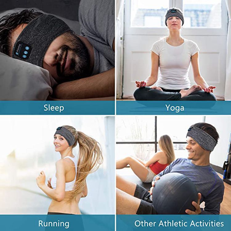 Kabellose Kopfhörer, Schlaf-Headset, Bluetooth-Kopftuch, Musik-Sport-Stirnband, integrierte Schlafmusik-Augenmaske