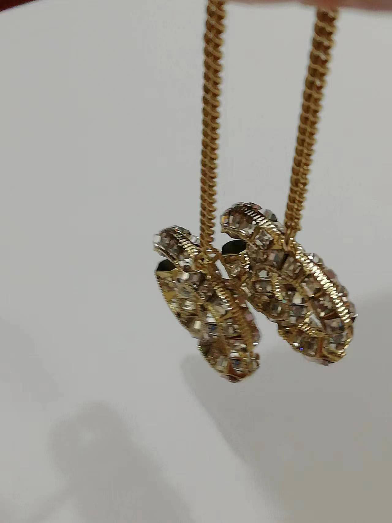 Modedesigner dingle guld diamantörhängen för kvinnor lady party bröllop älskare gåva engagemang smycken med flanell bag259j