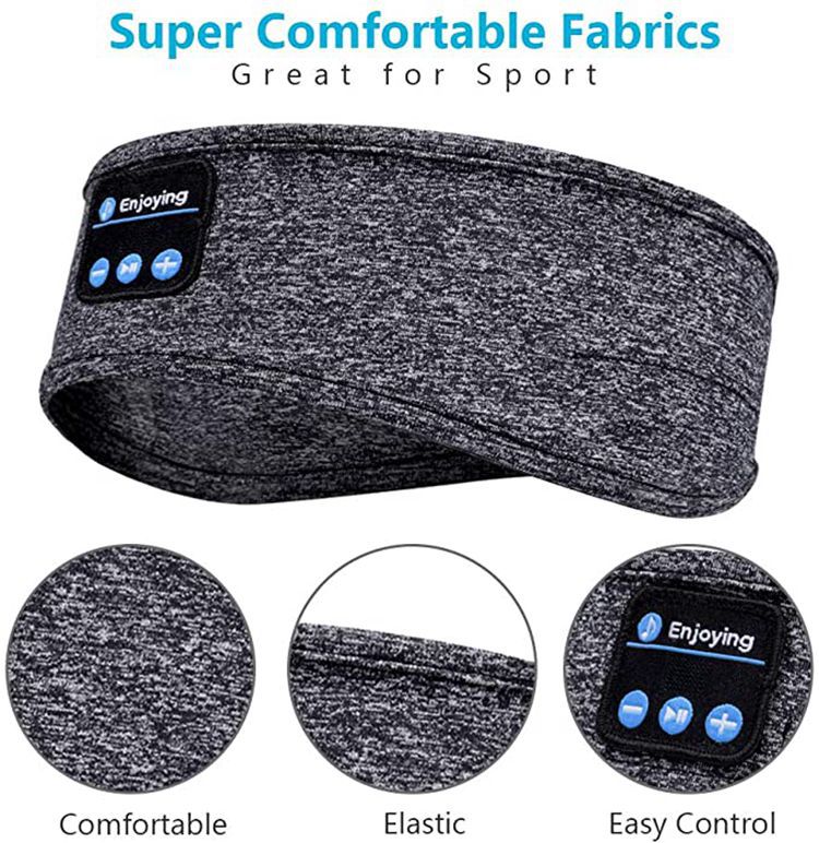 Écouteurs sans fil Casque Casque de sommeil Bluetooth Foulard Musique Sport Bandeau Intégré Musique de sommeil Masque pour les yeux