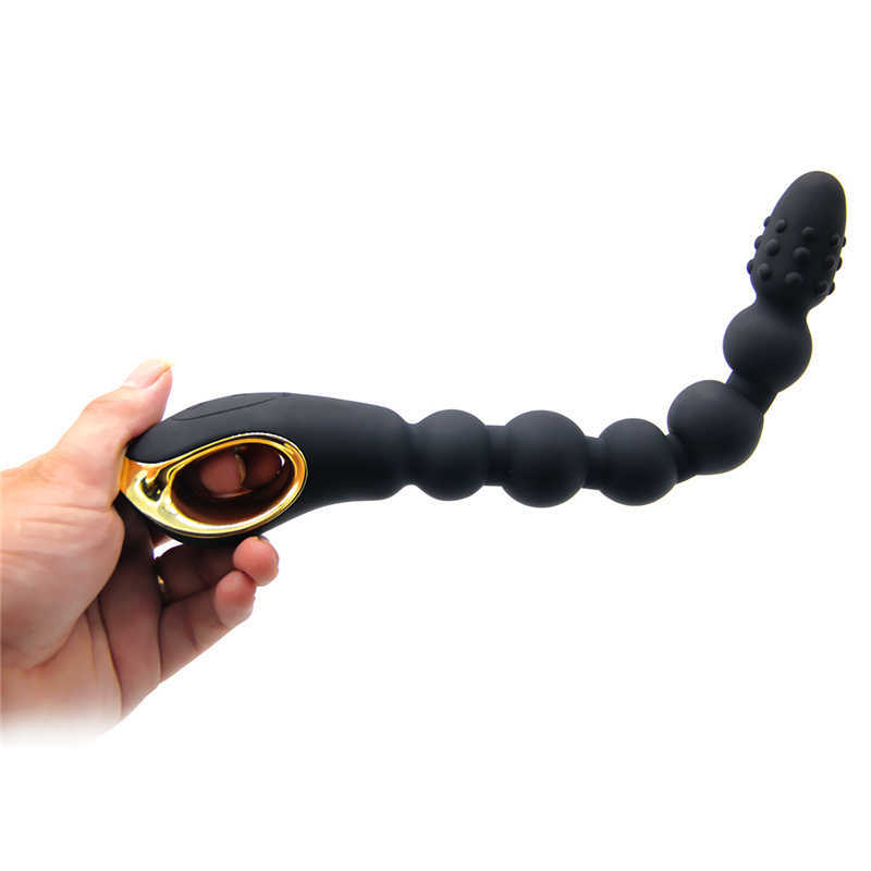 Artículos de belleza Anal Beads USB Recargable Butt Plug Vibrador juguetes sexy para principiantes Bolas Hombres Masajeador de próstata