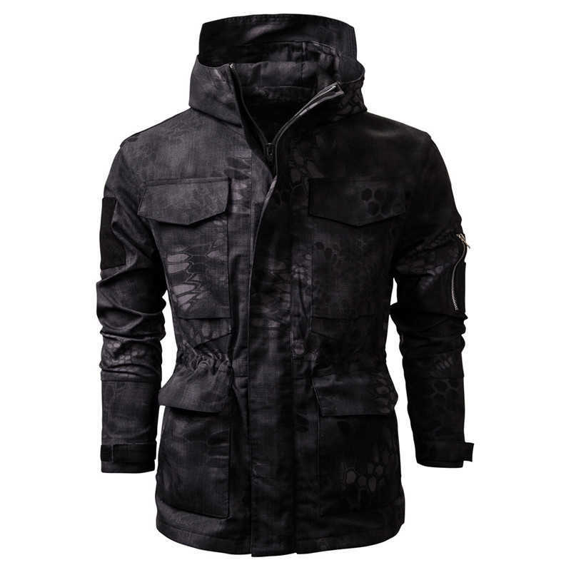 Outdoor Jackets Hoodies Taille ue XXL Camouflage vestes tactiques hommes militaire multifonction sport manteaux à capuche mâle extérieur Airsoft Combat armée veste 0104