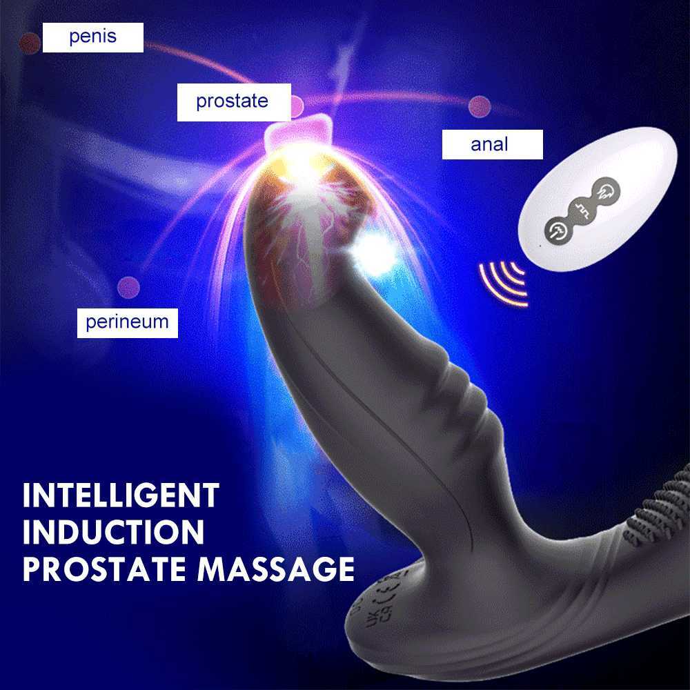 Skönhetsartiklar fjärrkontroll spänne anal vibrator vibrerande prostata massager hane rumpa plug prostata stimulator sexiga leksaker för kvinnlig man