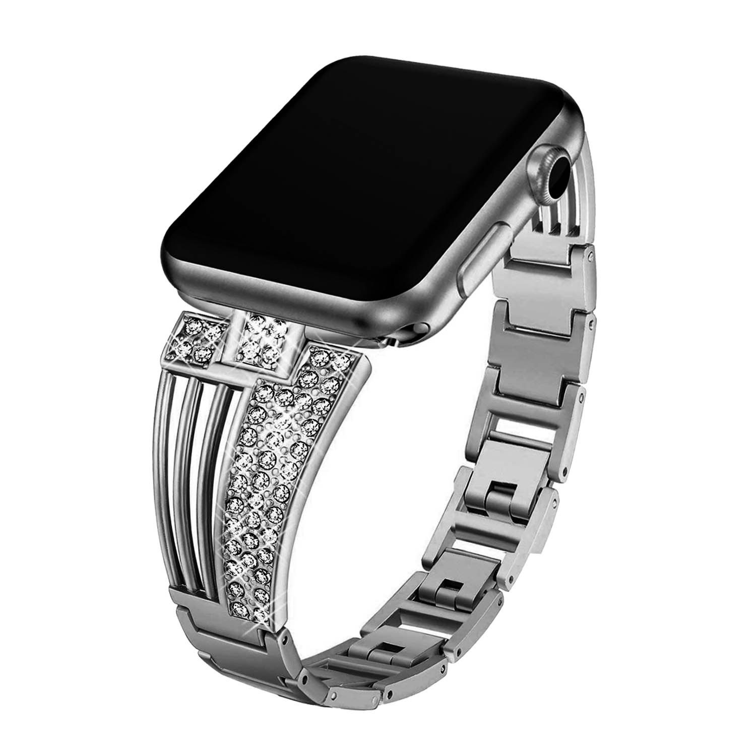 Luxus Kristall Diamant Armband Armband für Apple Watch Ultra 49mm Band 8 7 41mm 45mm 42mm 38mm 40mm 44mm Bänder Stahl Frauen Handgelenk für iwatch Serie 6 5 4 3