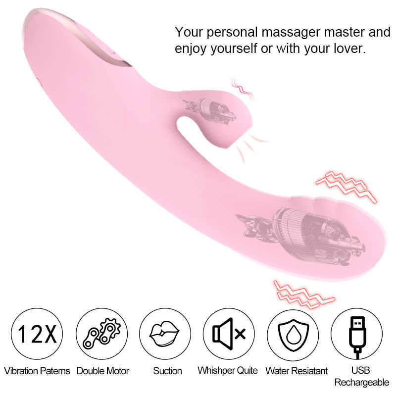 Articles de beauté jouets pour adultes G Spot vibrateur USB avec Succionador Clitoris pour femmes chatte érotique Vajina clitoris ventouse sexyo godes Pareja