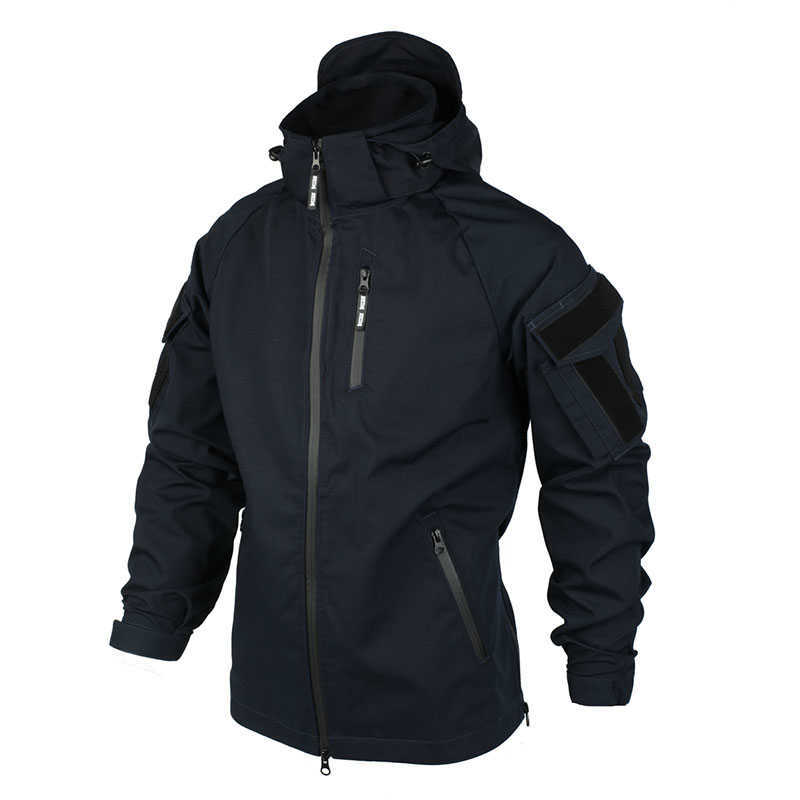 Giacche da esterno Felpe con cappuccio Giacca tattica con cappuccio Uomo Autunno Sottile Outdoor Commute Combattimento Giacca a vento Cappotti Uomo Militare antivento SWAT Bomber dell'esercito 0104