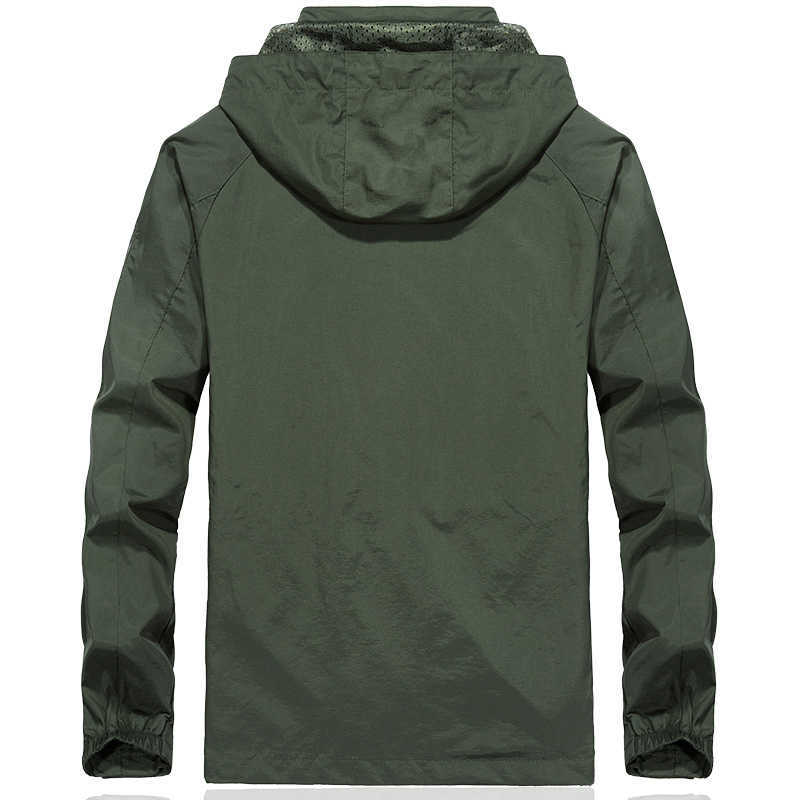 Outdoor Jackets Hoodies Big Size Militaire waterdichte jas Mannen Spring herfst Men Casual windbreaker Jassen Mens Outdoor Ademend dunne dunne capuchon Coats 0104