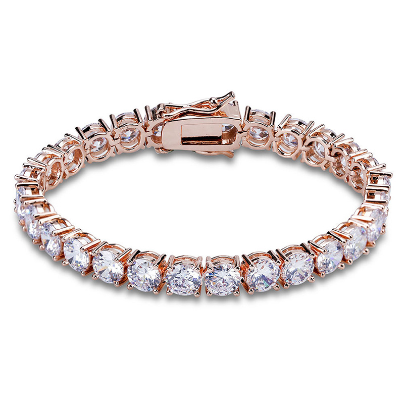 Hip Hop CZ Diamant Tennis Armbänder Charm Armreif Männer Frauen Paar Schmuck 4mm 5mm 6mm2887