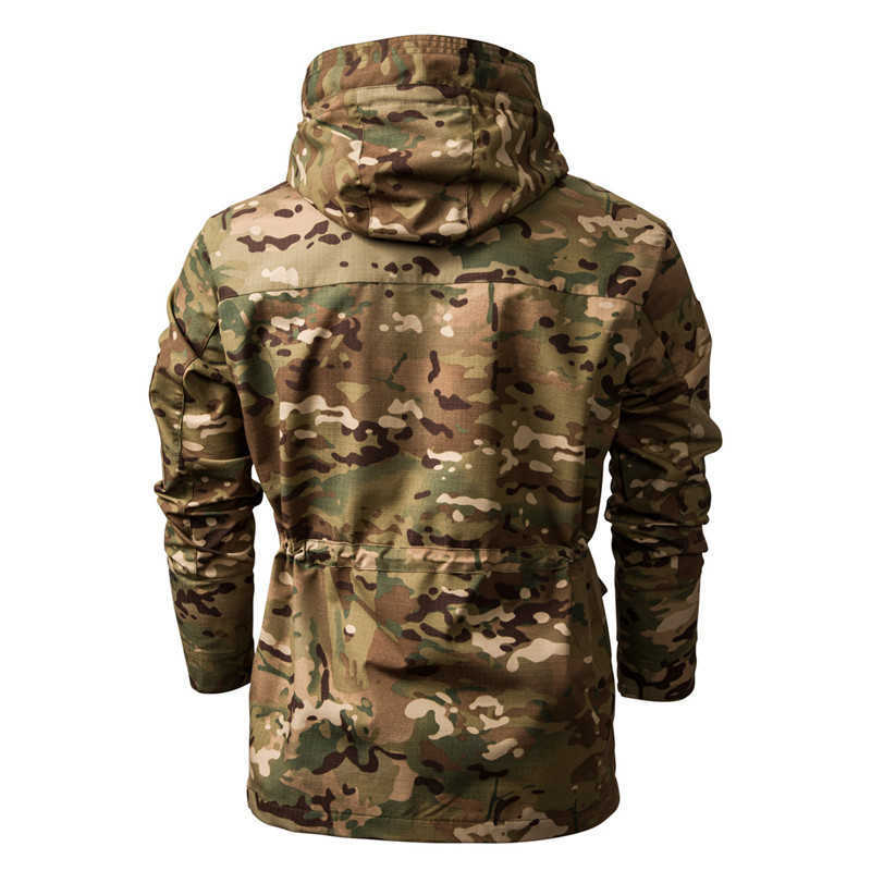 Outdoor Jackets Hoodies Taille ue XXL Camouflage vestes tactiques hommes militaire multifonction sport manteaux à capuche mâle extérieur Airsoft Combat armée veste 0104