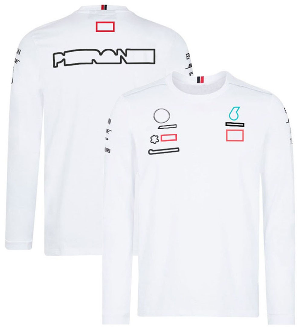 F1 Formule 1 T-shirt Combinaison De Course À Manches Longues Pilotes D'équipe Uniforme Hauts D'été Sports Extrêmes Respirant Jersey T-shirts Unisexe