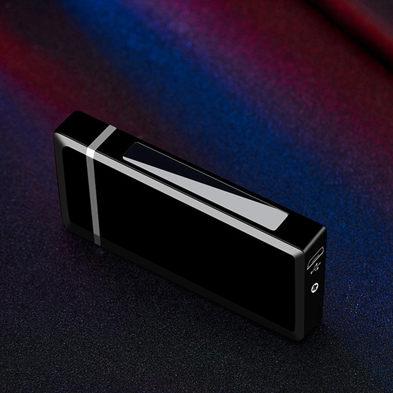 Cool f￤rgglad zinklegering dubbel b￥ge l￤ttare b￤rbar USB -laddning vindt￤t torr ￶rt tobak cigaretth￥llare cigarrhandr￶r r￶kande t￤ndare presentf￶rpackning dhl