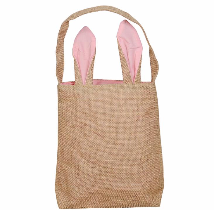 Wholesale Easter Basket Party Cute Bunny Ear Bag Creative Candy Gift Bag Easters Rabbit Egg Tote Bags SN619