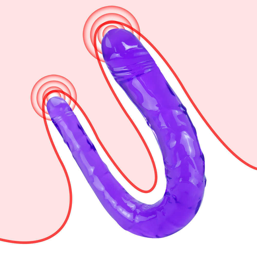 Фаллоимитатор 28 см двухсторонний длинный реалистичный фаллоимитатор член лесбийский вагинальный анальный штекер гибкий мягкий желе двухсторонний поддельный пенис для женщин секс-игрушки 0804