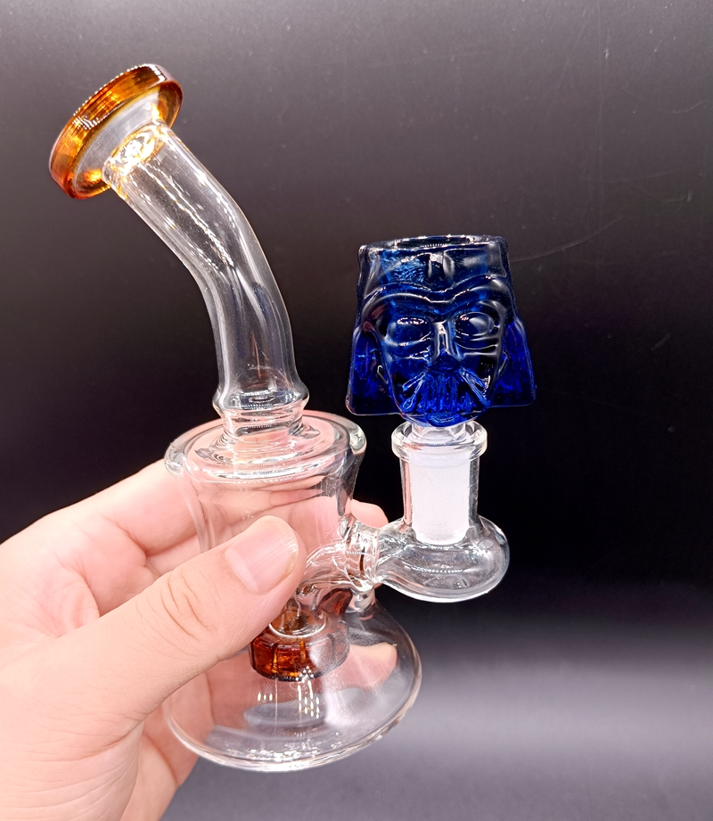 Blue Toned Glass Bowl for Water Bong Pipes Bubbler Male 14mm 28mm Smoking Accessories