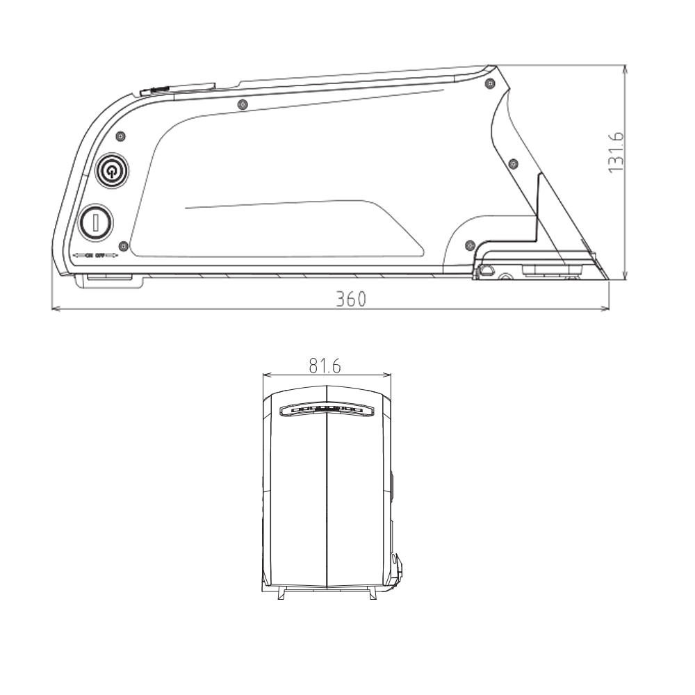 Batteria Atlas Down Tube 52V 10Ah 12Ah 14Ah 500W 750W 1000W bici elettrica da città con caricabatterie