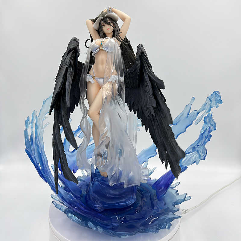 Figurines d'action 33cm édition de luxe Overlord Albedo Sexy Anime Figure Albedo maillot de bain Ver. Figurine d'action Yukata so-bin Figure adulte modèle jouets T230105