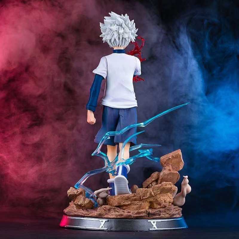 Eylem Oyuncak Figürleri Avcı X Hunter Anime GK Killua Zoldyck 27cm Figma Eylem Şekil PVC Dekorasyon Model Bebek Oyuncaklar Doğum Günü Hediyeleri T230105