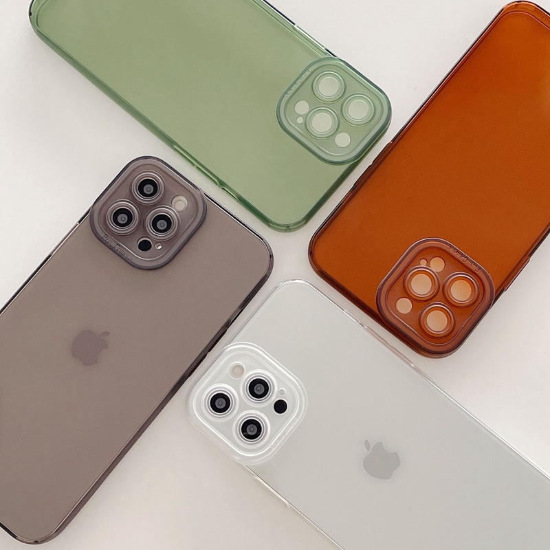 Ren färg transparent telefonfodral för iPhone 14 plus 13 12 mini 11 pro xs max x 8 7 se xr silikon mjuk tpu klart omslag