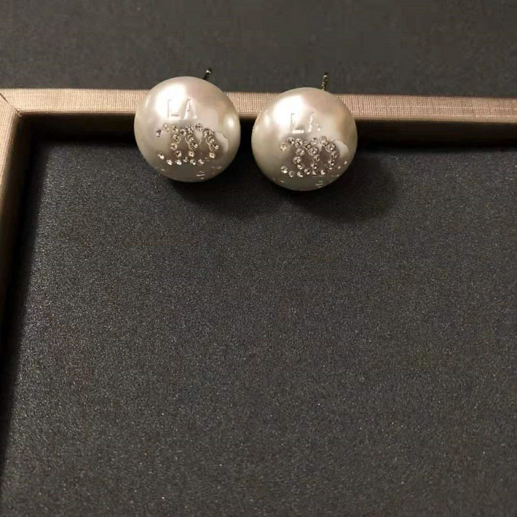 Новые круглые серьги с пресноводным жемчугом и боковыми камнями, простые универсальные серьги высокого качества, латунь, серебро 925 пробы, Needle6748074