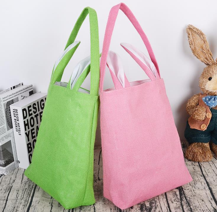 Wholesale Easter Basket Party Cute Bunny Ear Bag Creative Candy Gift Bag Easters Rabbit Egg Tote Bags SN619