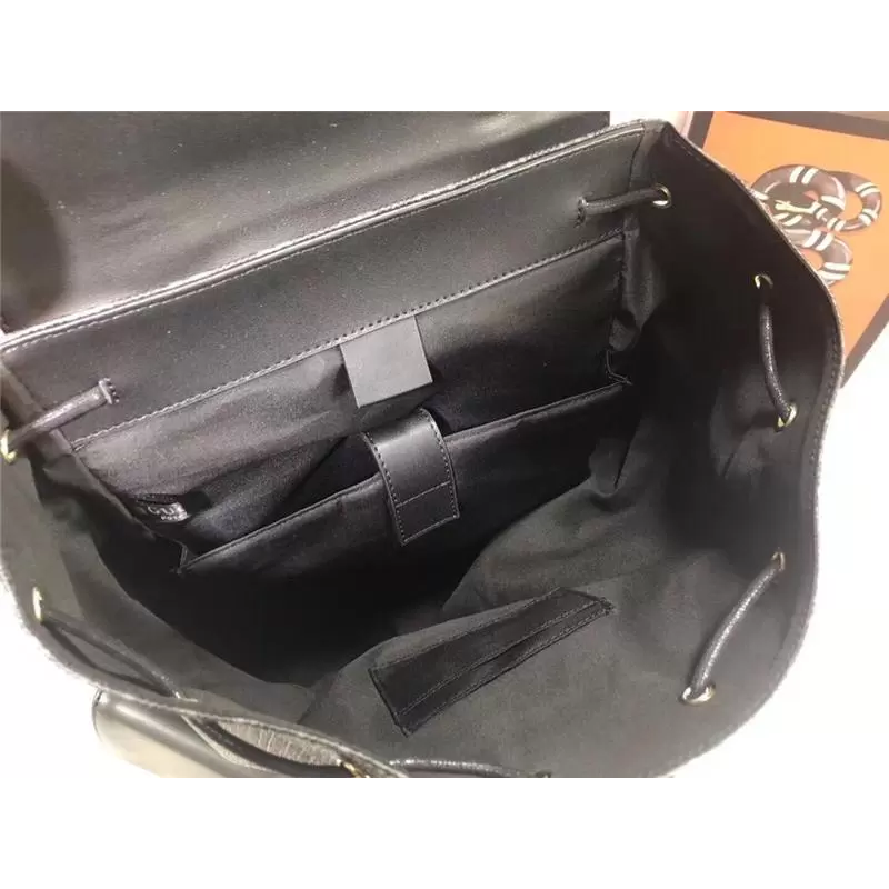 Дизайнерский роскошный пакет Back Pack Bag 450958/495563 кошелек кожаные черные бесстрадные тигры кошелек размер 34x42x16cm