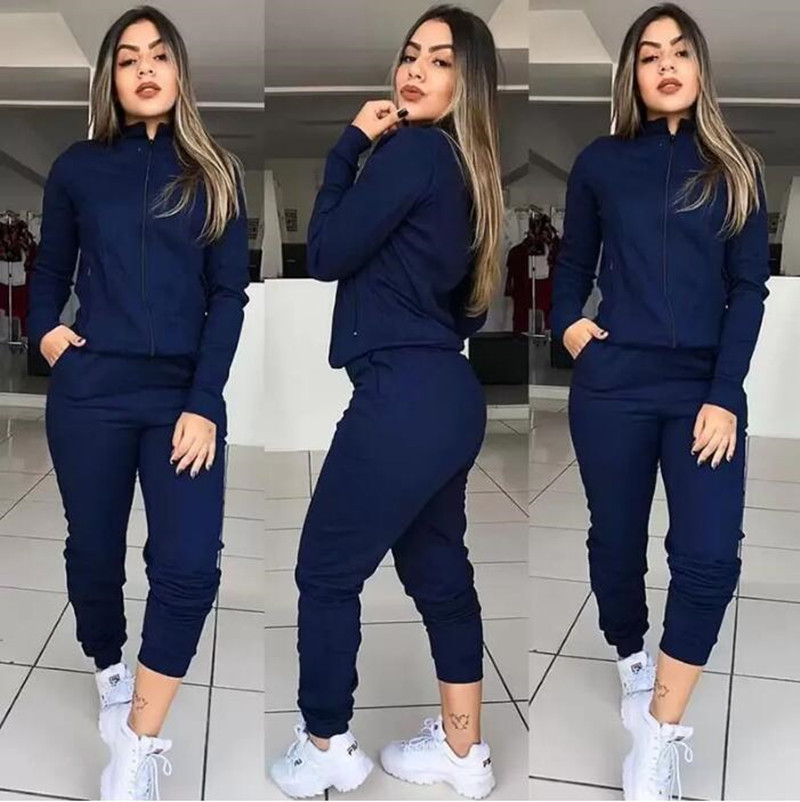 Nouveau Plus La Taille Deux Pièces femme Ensemble Haut et Pantalon Femmes Survêtement Vêtements Casual Outfit Costume De Sport jogging costumes Survêtements Combinaisons